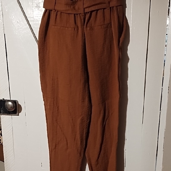 A New Day Lime New Women's Brown Tie-Waist Pants Size Small, Elastic Waist. - Picture 8 of 11